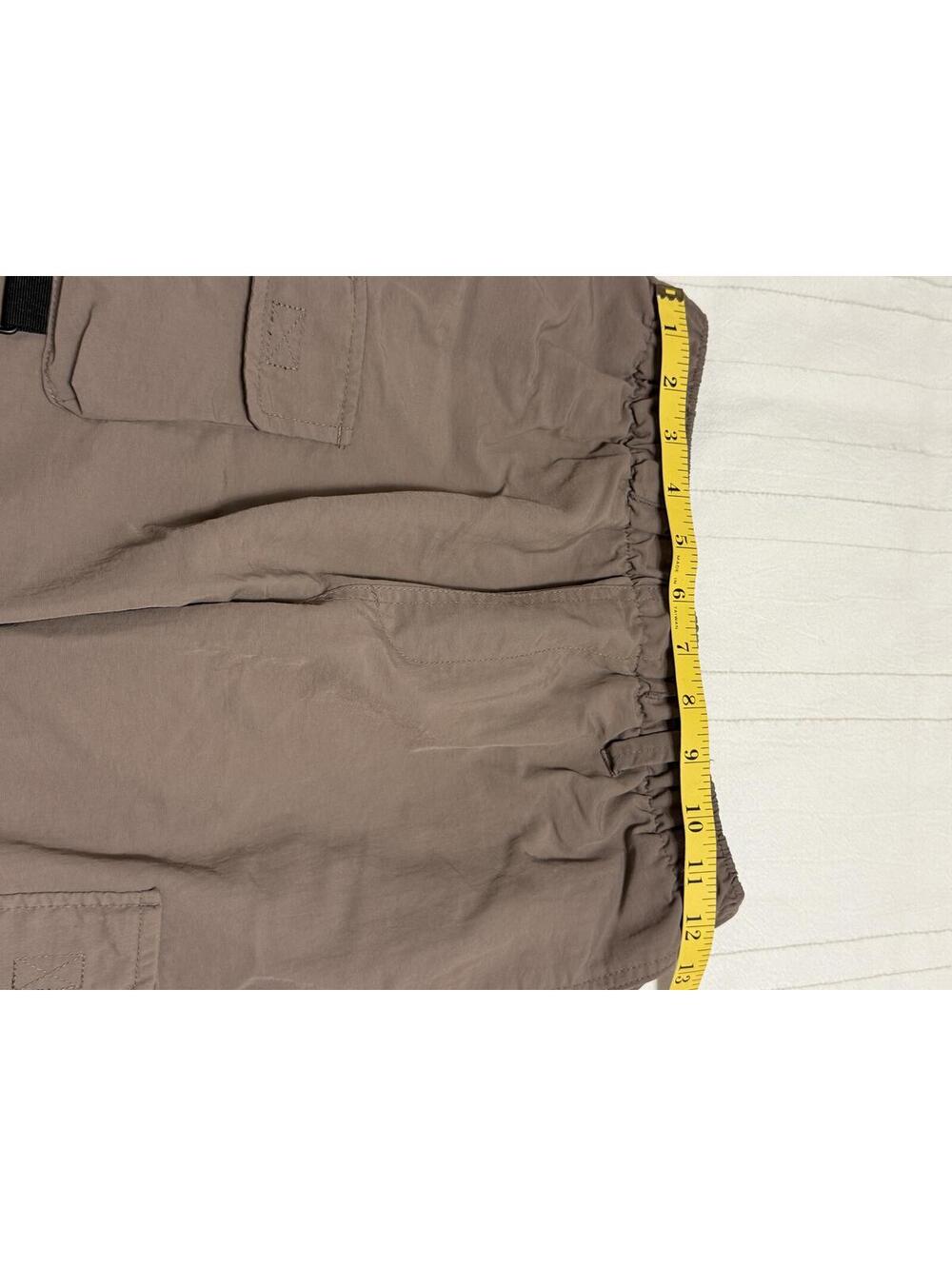 Urban Outfitters BDG Nylon Cargo Pants Women's S Taupe Elastic Waist Wide Leg - Picture 7 of 8
